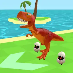 Dino Run Idle MOD APK 0.3.0 (Dumb Enemy, Free Upgrade, Evolve)