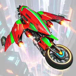 Flying Motorbike Taxi Driving MOD APK 1.1.4 (Free Shopping)